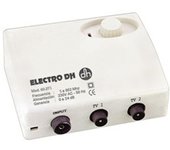 Amplificador de antena , para TDT, bajo nivel de ruido, ajuste de ganancia de 0 a 24 dB, con interruptor, 60.271