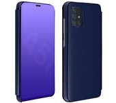 Funda Samsung Galaxy A51 Efecto Espejo translúcida F.Soporte - Azul oscuro