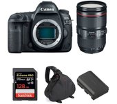 EOS 5D Mark IV + EF 24-105mm f/4L IS II USM + SanDisk 128GB UHS-I SDXC 170 MB/s + LP-E6N + Bolsa | 2 años de garantía