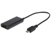 Gembird A-MHL-003 adaptador de cable Micro USB HDMI Negro
