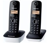 Panasonic KX-TG1612 Teléfono DECT Negro, Blanco Identificador de llamadas