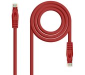 Nanocable Cable de red latiguillo RJ45 LSZH Cat.6A UTP AWG24, Rojo, 1.0m