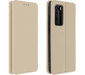 Funda Huawei P40 Pro libro billetera F. Soporte - Dorado