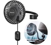 BASEUS VEHICLE MOUNTED BACKSEAT FAN CAR HEADREST WINDMILL PRETO (CXQC-B03)