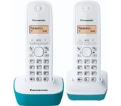 Panasonic KX-TG1612 Teléfono DECT Azul, Blanco Identificador de llamadas