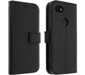 Funda Cartera con F. Soporte Soft-Touch para Google Pixel 3A - Negro