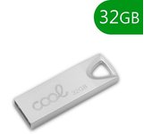 Pen Drive USB x32 GB 2.0 COOL Metal KEY Plata