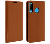 Funda Huawei P30 Lite de cuero cartera Función soporte - Marrón claro