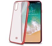 Celly Laser Matt funda para teléfono móvil 14,7 cm (5.8 pulgadas pulgadas) Rojo, Transparente