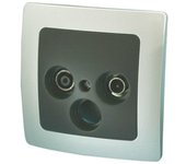Base antena TV 75O + radio empotrable de color plata/gris 36.535/A/PG 8430552137633