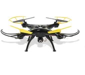 MONDO 63436 dron con cámara Cuadricóptero Negro, Amarillo 4 rotores 0,3 MP