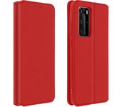 Funda Huawei P40 Pro libro billetera F. Soporte - Rojo