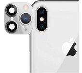 Falsa cámara trasera iPhone 11 Pro/Pro Max de cristal templado 9H - Blanco