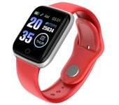 LKS Reloj M6 inteligente Bluetooth unisex-Rojo