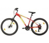 vidaXL Bicicleta Montaña 21 Velocidades 27.5 Pulgadas Rueda 38 Cm Rojo