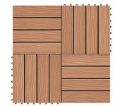 vidaXL Baldosas Porche Relieve Profundo Wpc 30x30 Cm 1 M² Teca 11 Uds