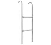 vidaXL Escalera De Cama Elástica De 2 Peldaños Acero Plateado 102.6 Cm