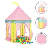 vidaXL Tienda De Juegos Para Niños Con 250 Bolas Rosa 100x100x127 Cm