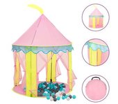 vidaXL Tienda De Juegos Para Niños Con 250 Bolas Rosa 100x100x127 Cm