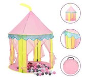 vidaXL Tienda De Juegos Para Niños Con 250 Bolas Rosa 100x100x127 Cm