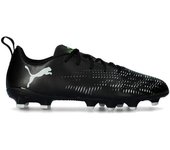 Puma - Bota de fútbol Future 8 Play FG/AG Niño, Unisex, Black-Silver-Fluo Green, 4 UK