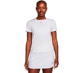 Nike - Camiseta One Classic Dri-Fit, Mujer, White-Black, XS