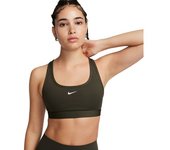 Nike - Sujetador Small Logo Mujer, Mujer, Cargo Khaki-White, XS