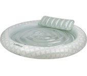 Flamingueo Flotador gigante tumbona redonda pvc azul