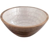 Signes Grimalt Cuenco mediano madera plateado 10x25x25cm