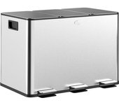 Homcom Cubo de basura gris 49.6 x 34.5 x 38.6 cm