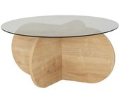 Dmora Mesa de café efecto madera roble 75x75  cm