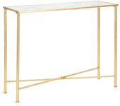 Mauro Ferretti Consola de metal dorado con mariposas cm 100x35x80