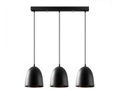 Wonderlamp Regleta de techo modenro negro de 3 luces