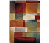 Atticgo Alfombra geométrica multicolor 140x200 cm