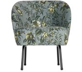 BePureHome Sillón de terciopelo con estampado floral