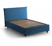 Talamo Italia Cama tamaño queen en tela azul 120x200 cm