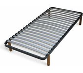 ID Kids Somier con patas de madera gris 90x200 cm