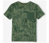 VERTBAUDET Camiseta de manga corta con motivos gráficos, para niño liquen