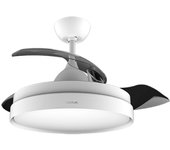 Ventilador Techo - Cecotec EnergySilence Aero 4280 Invisible White, 40 W, Aspas Retráctiles