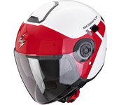 Scorpion Exo-City II Mall Casco Jet - Blanco Rojo (S)