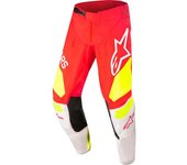 Alpinestars Racer Factory Pantalones Juveniles de Motocross - Blanco Rojo (26)