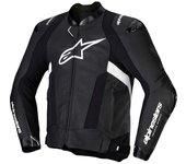 Alpinestars Missile V3 Chaqueta de cuero para moto - Negro Blanco (52)