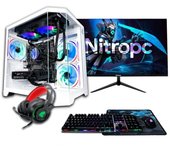 Nitropc Pack Silver Plus AMD Ryzen 5 5600X/16GB/1TB M2/RX6600/Monitor 24"/Windows 11/WiFi USB