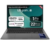 Portátil LG Gram 16ZD90T 16" Intel Core Ultra 7 255H 16GB 1TB SSD IPS DCI-P3 99%
