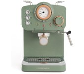 Create Thera Retro Cafetera Express Semiautomática Café Molido Y Monodosis 1,25L 1100W Verde