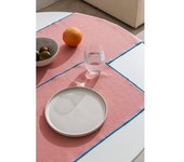 RNT by Really Nice Things Set de mesa mantel y servilletas 8 piezas 100% lino rosa y azúl