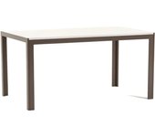 Fuori Mesa rectangular 150x90 cm con tapa de mdf blanco/ gris tórtola