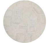 Wecon Home Alfombra redonda crudo diseño tufting a mano en relieve 180 rd.