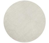 Wecon Home Alfombra redonda crudo diseño tufting a mano en relieve 180 rd.