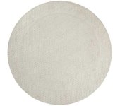 Wecon Home Alfombra redonda crudo diseño tufting a mano en relieve 180 rd.